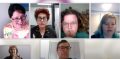 panel session in Brady Bunch view on Zoom